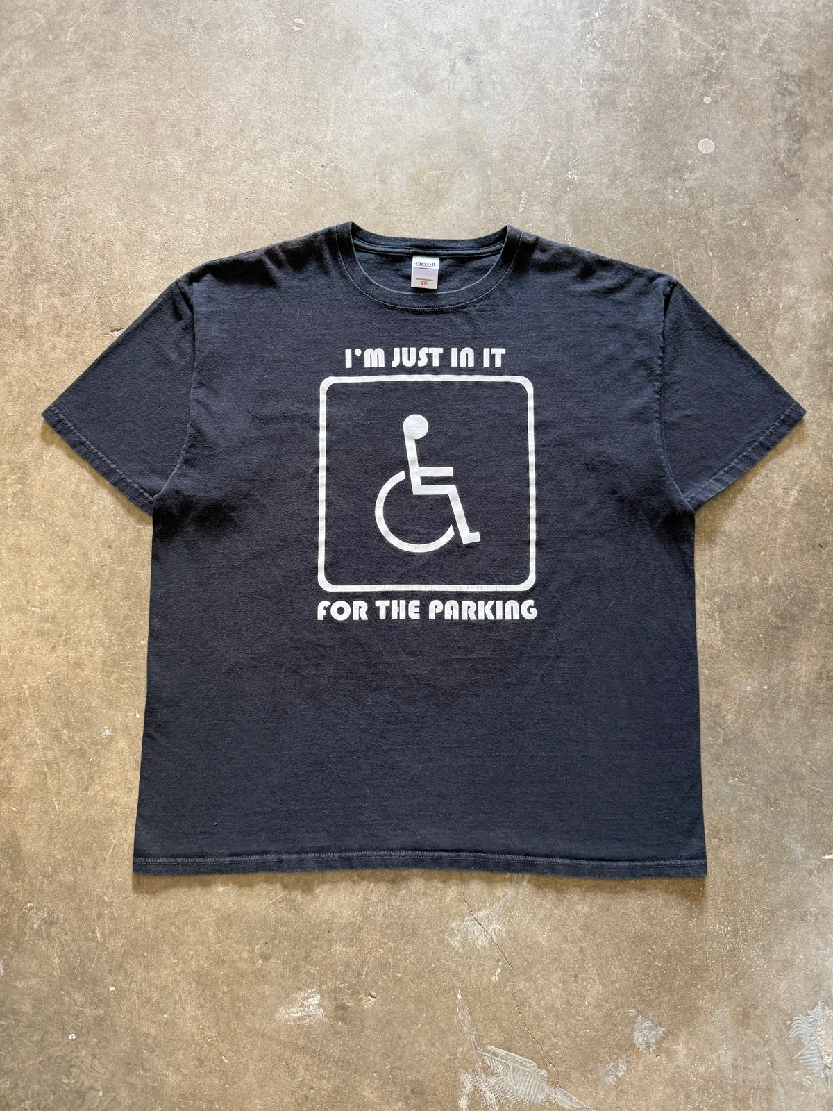2000s Faded I’m Just In It For The Parking Tee (XX-Large)