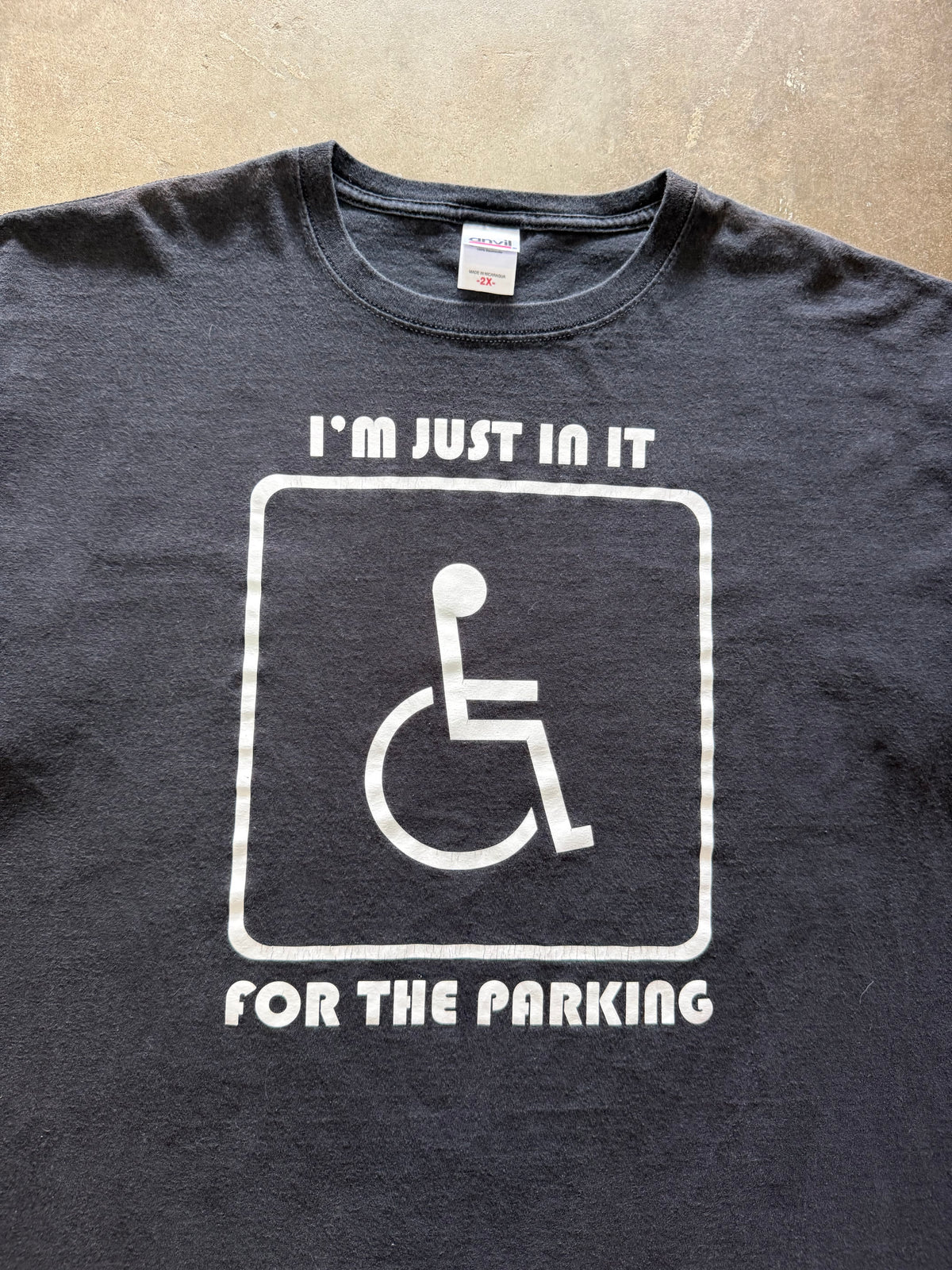 2000s Faded I’m Just In It For The Parking Tee (XX-Large)