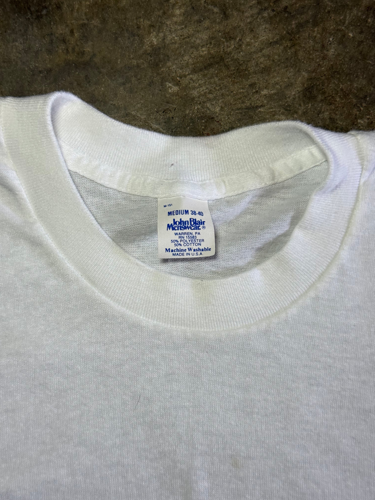 1980s Single Stitch White Tee (Medium)