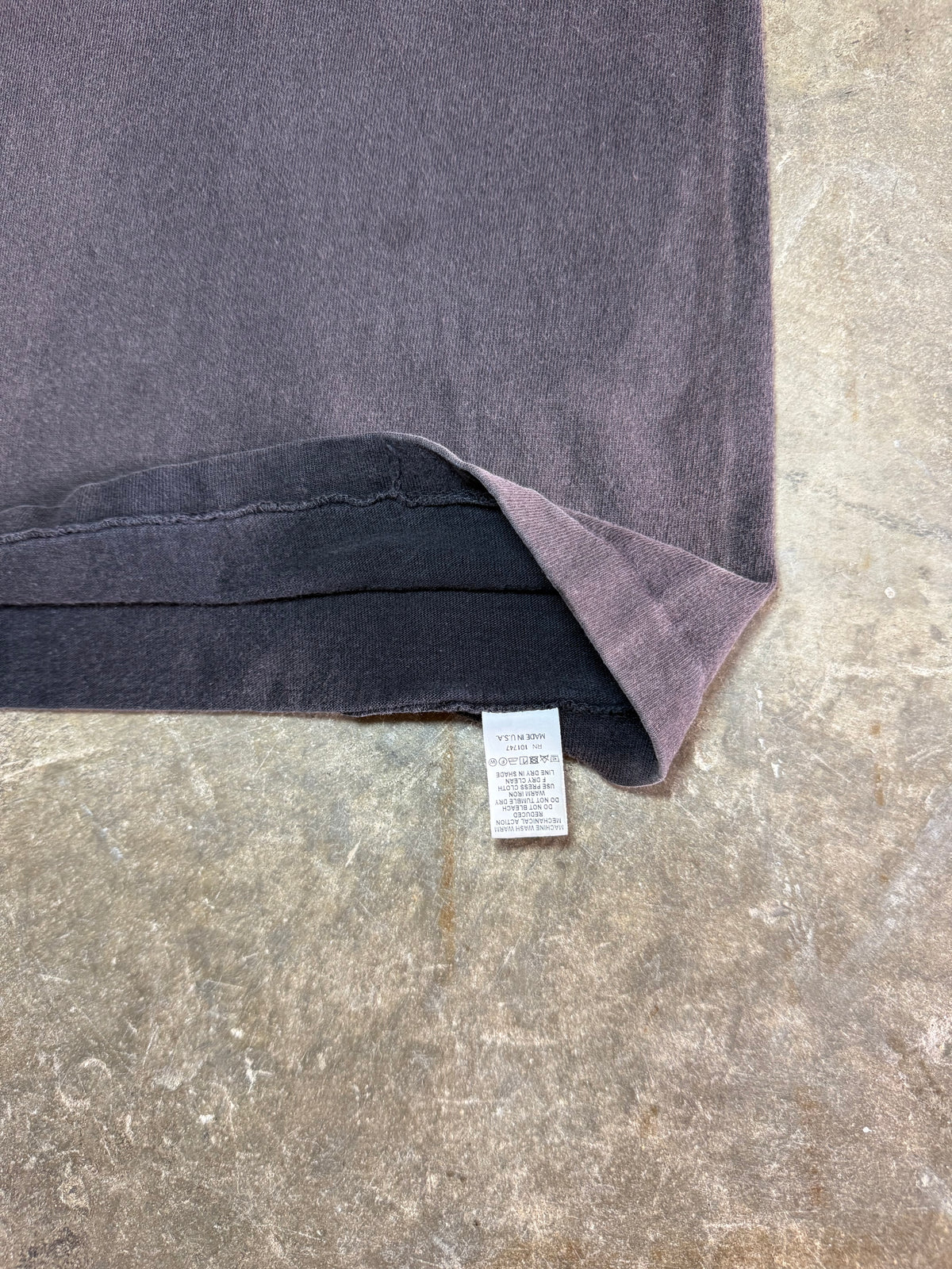 1990s Faded Black Ghost Pocket Blank Tee (Large)