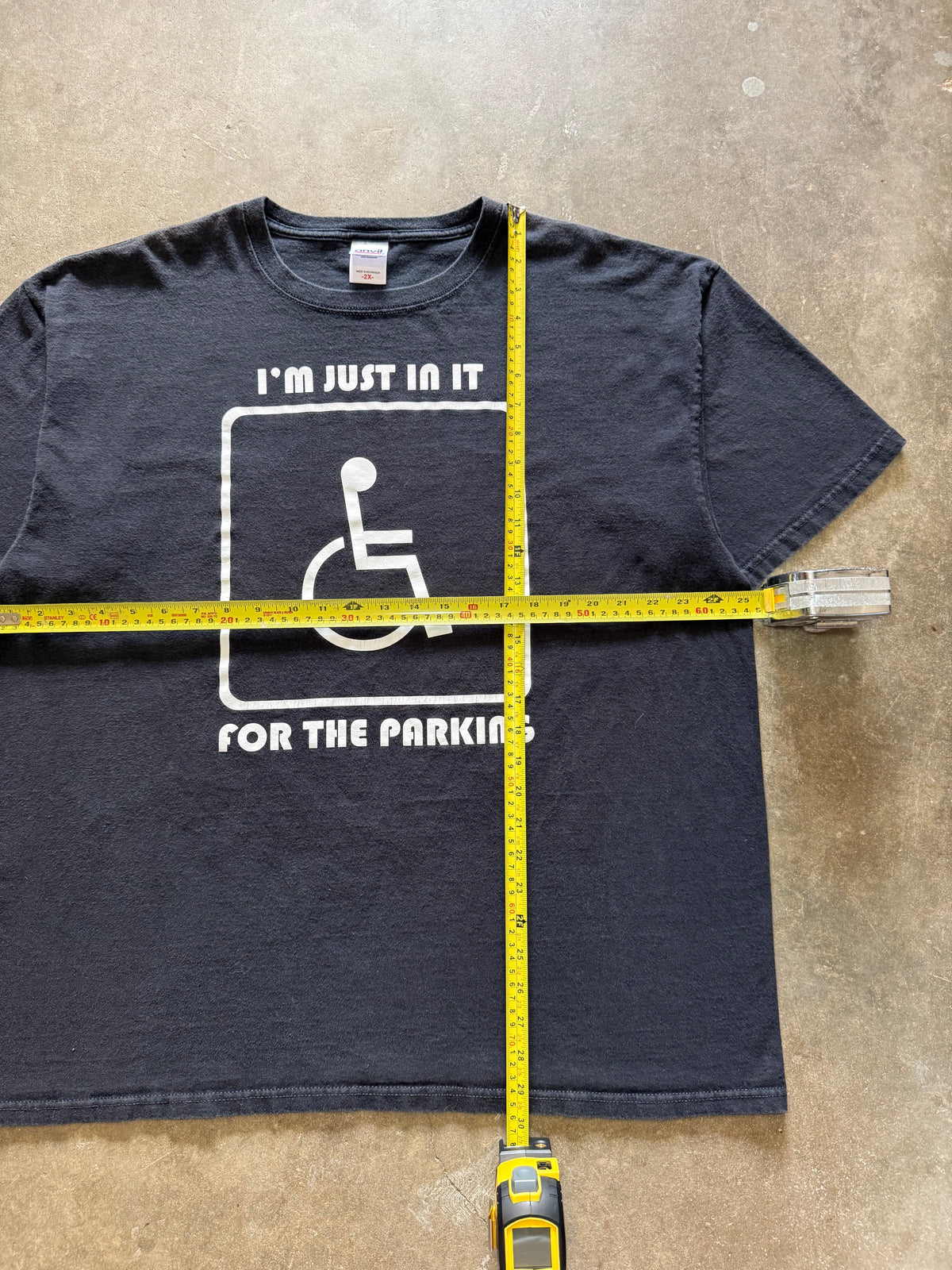 2000s Faded I’m Just In It For The Parking Tee (XX-Large)