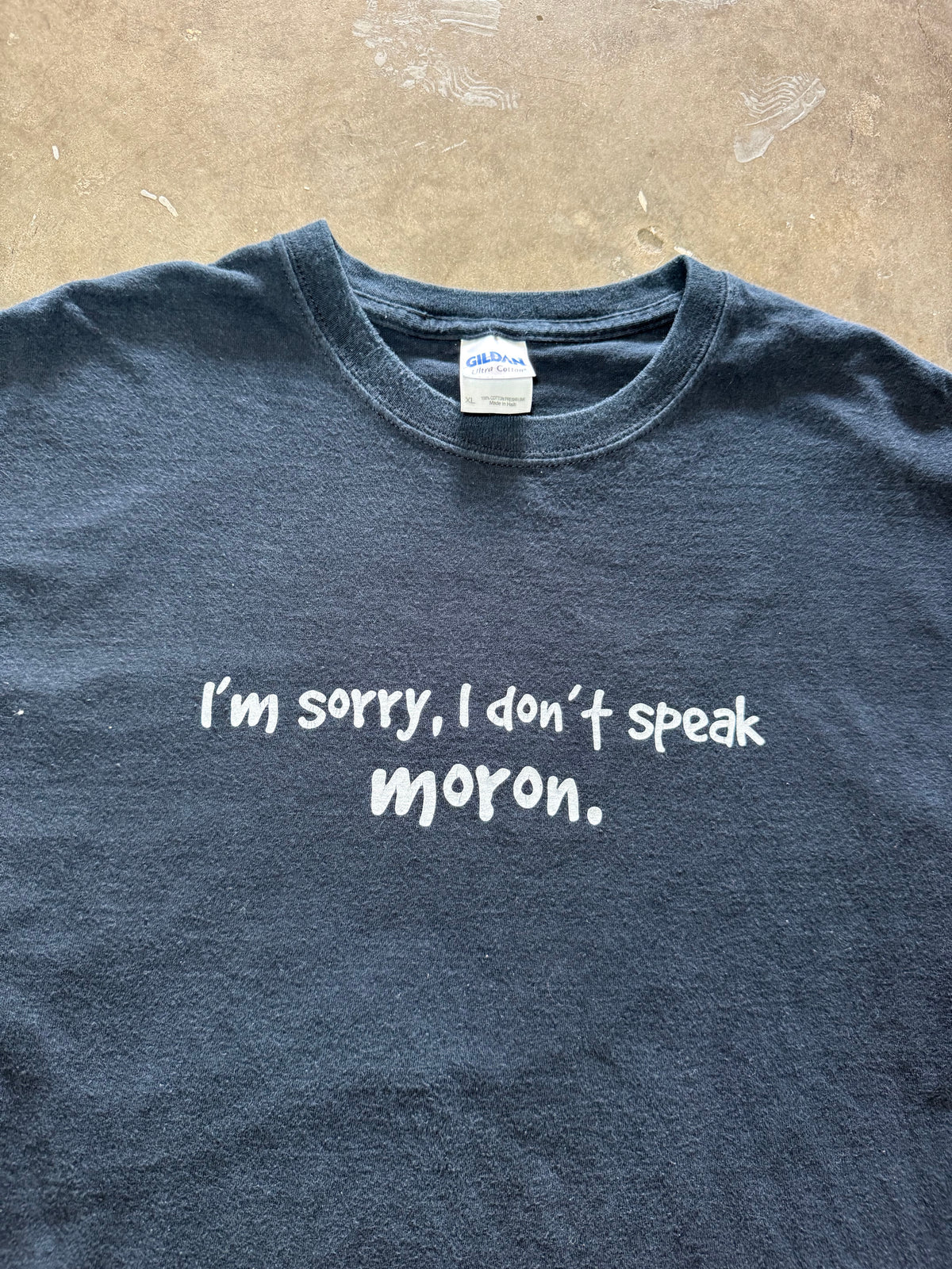 2000s I Don’t Speak Moron Tee (X-Large)