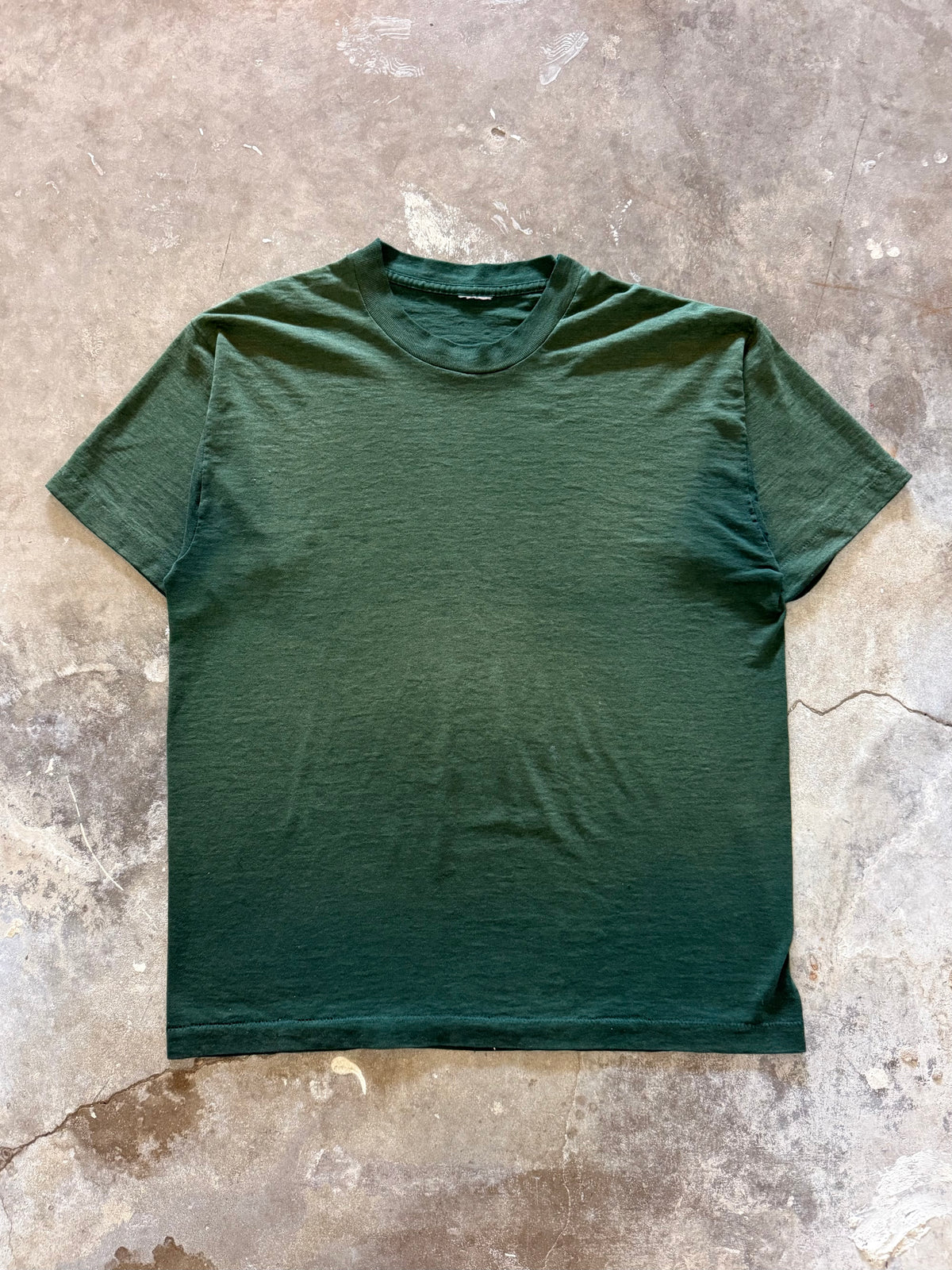 1990s Faded Green Blank Tee (X-Large)