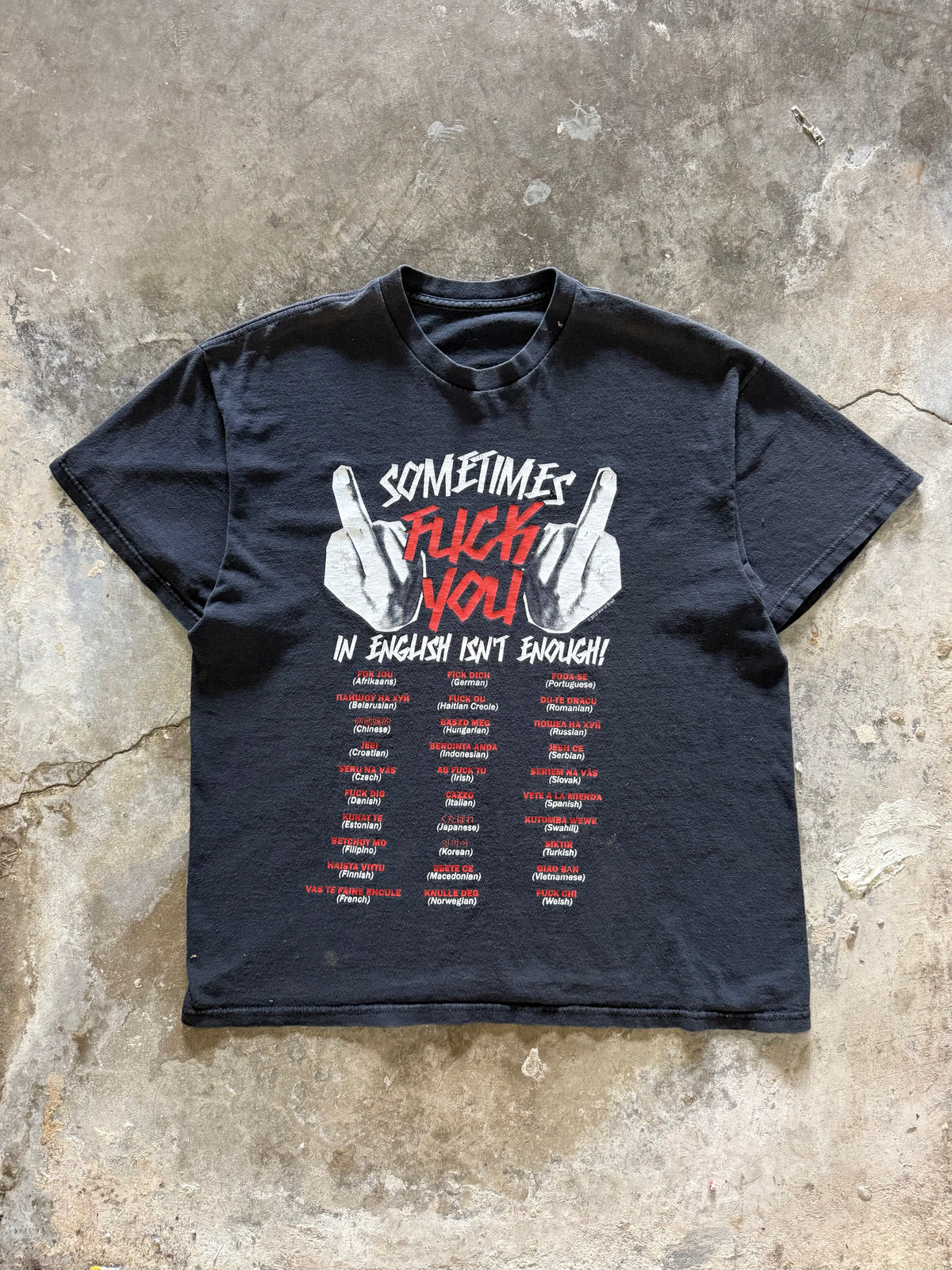 2010s Faded Fuck You Translation Tee (X-Large)