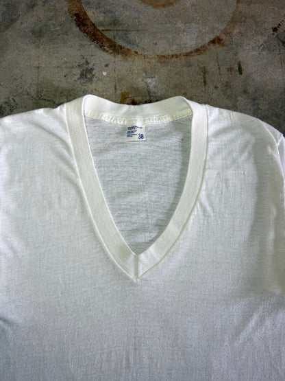 1970s Single Stitch Deep V-Neck Tee (Medium)