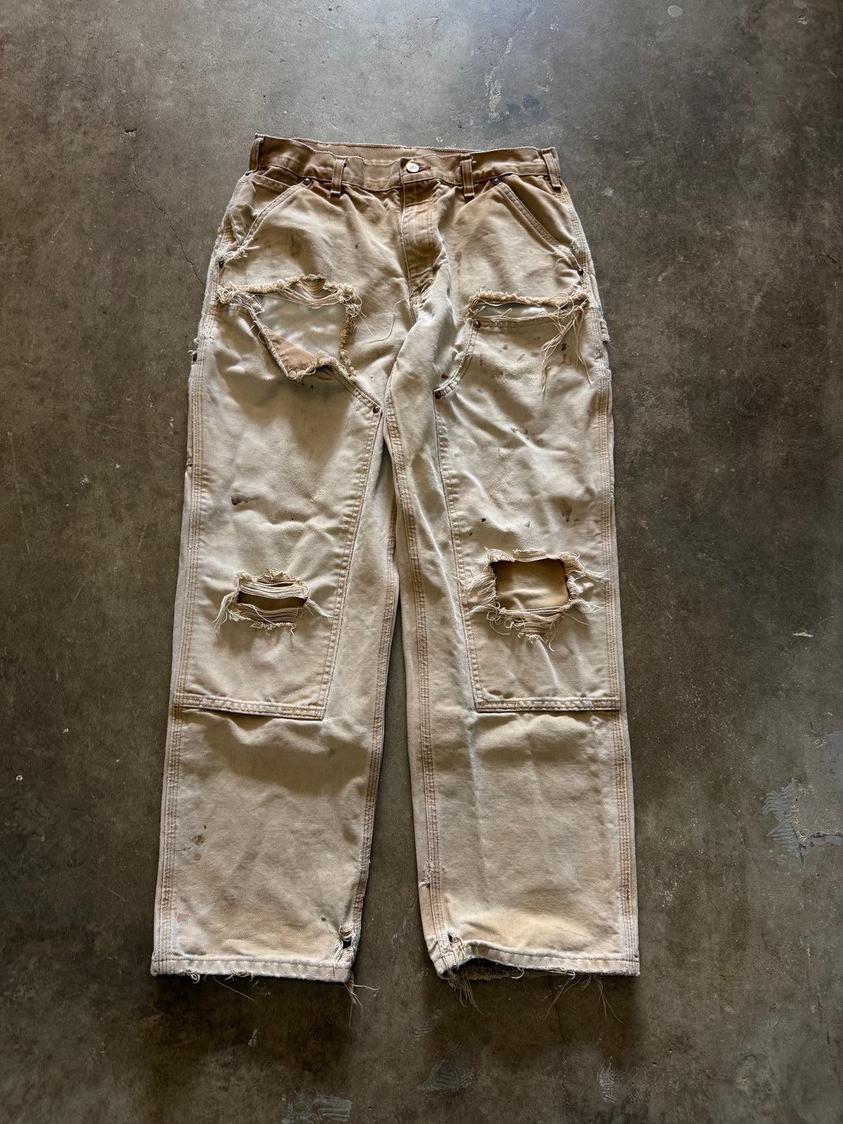 Faded & Thrashed Carhartt Double Knee Pants (32x30)