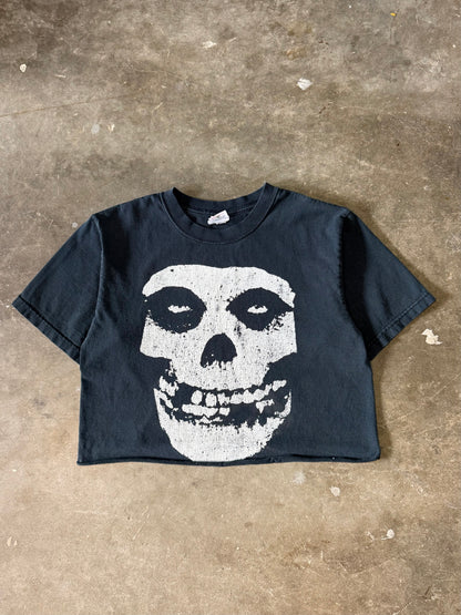 2000s Faded Misfits Cropped Band Tee (Small)