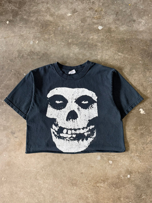 2000s Faded Misfits Cropped Band Tee (Small)