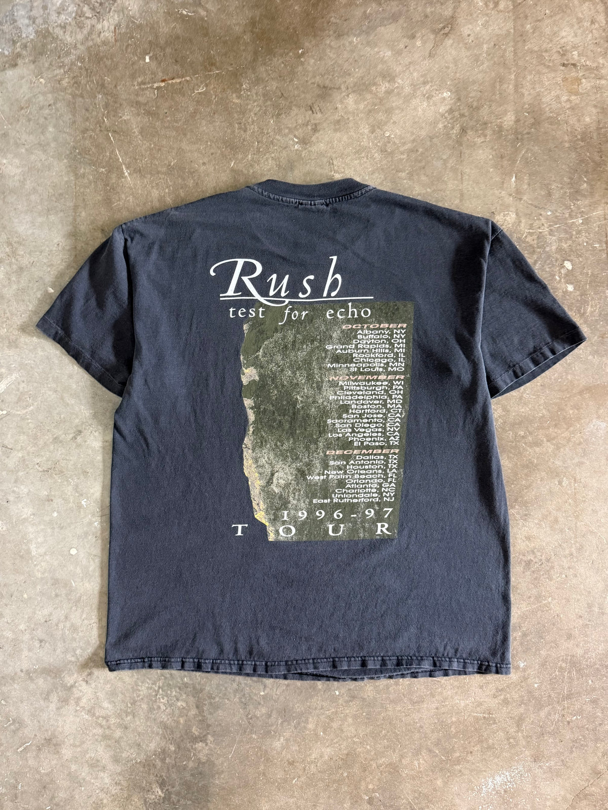 1996 Faded Rush Test For Echo Tour Tee (X-Large)