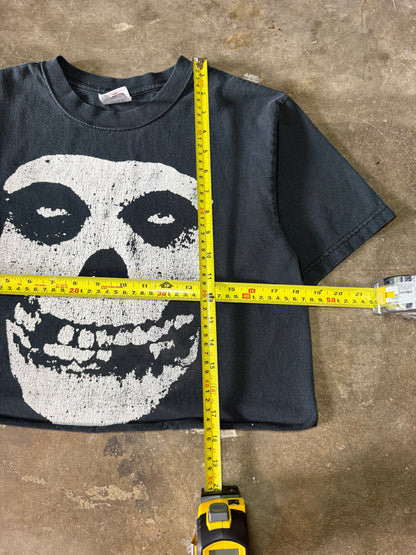 2000s Faded Misfits Cropped Band Tee (Small)