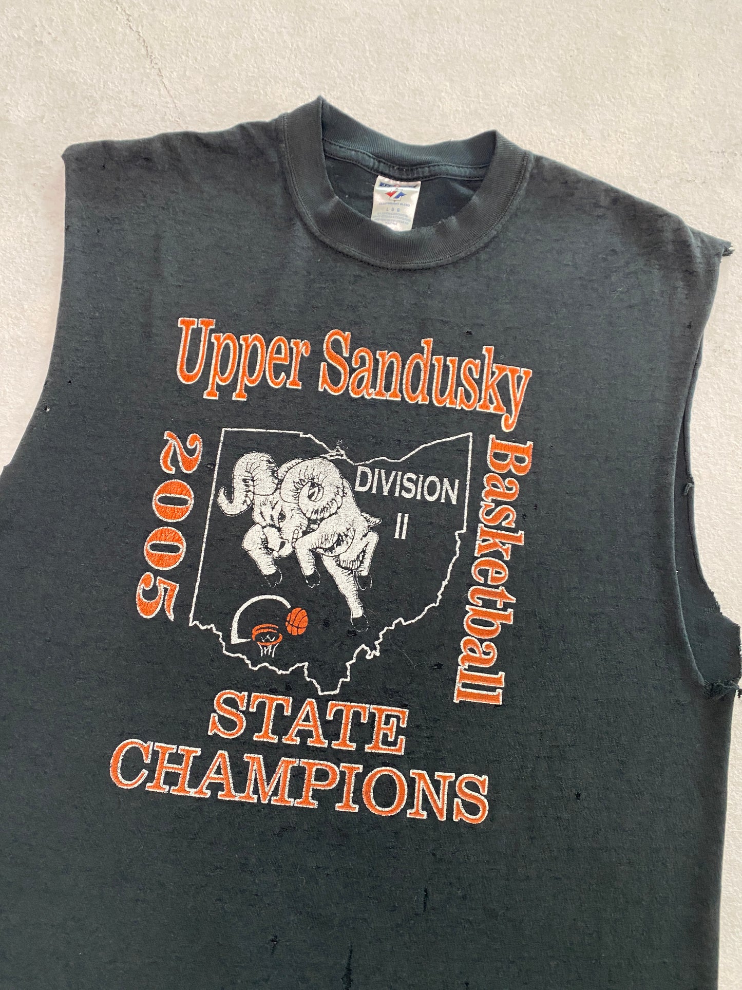 2005 Faded & Thrashed Upper Sandusky Cutoff Tee [L]