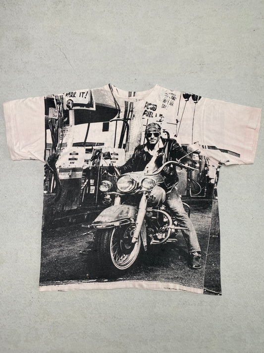 1990s All Over Print Biker Tee [M]