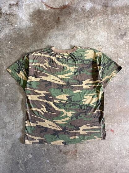 1980s Boxy Single Stitch Camo Pocket Tee (X-Large)
