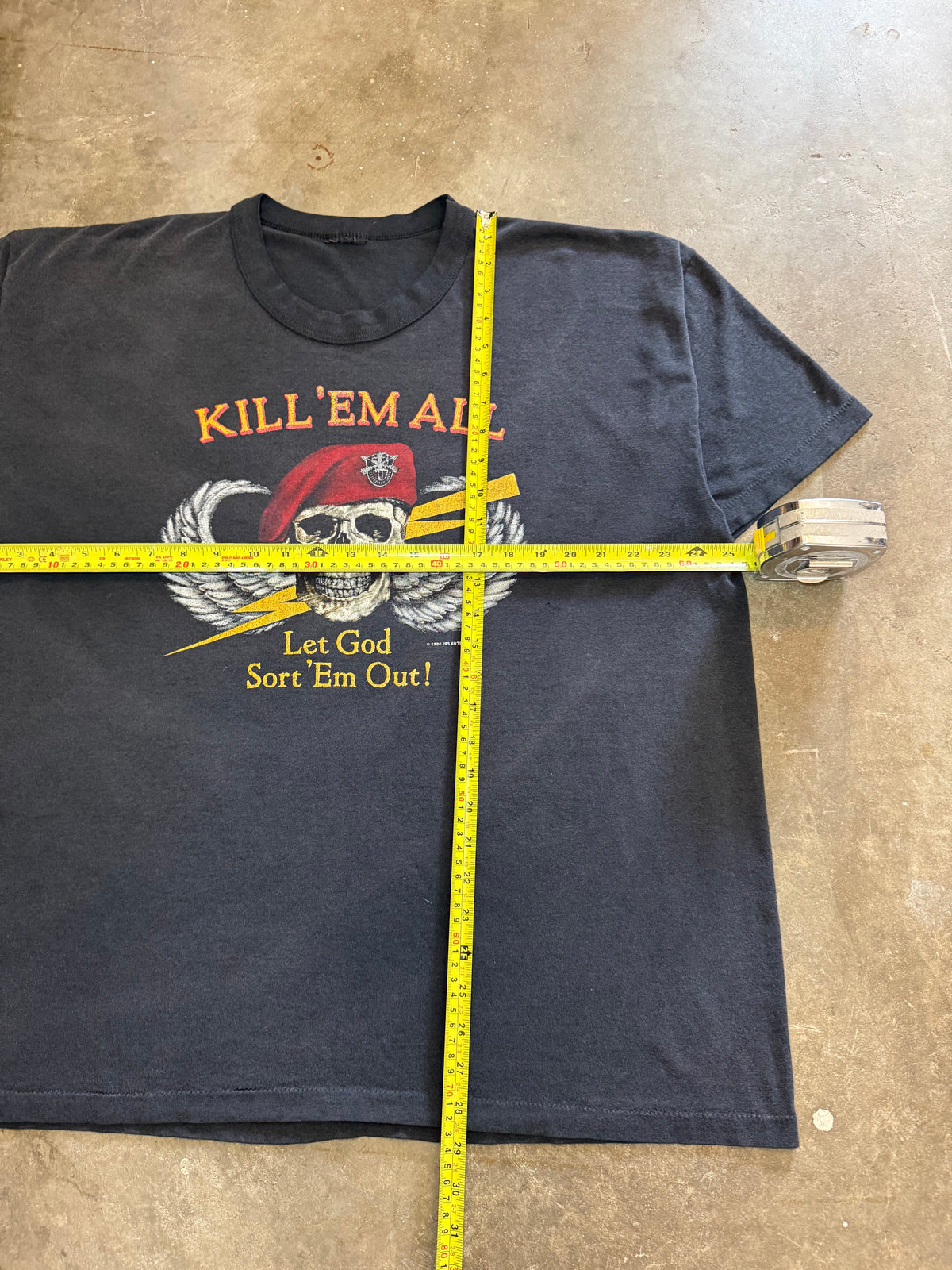 1980s Faded Kill Em All Special Forces Tee (X-Large)