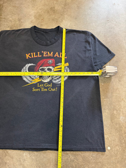 1980s Faded Kill Em All Special Forces Tee (X-Large)