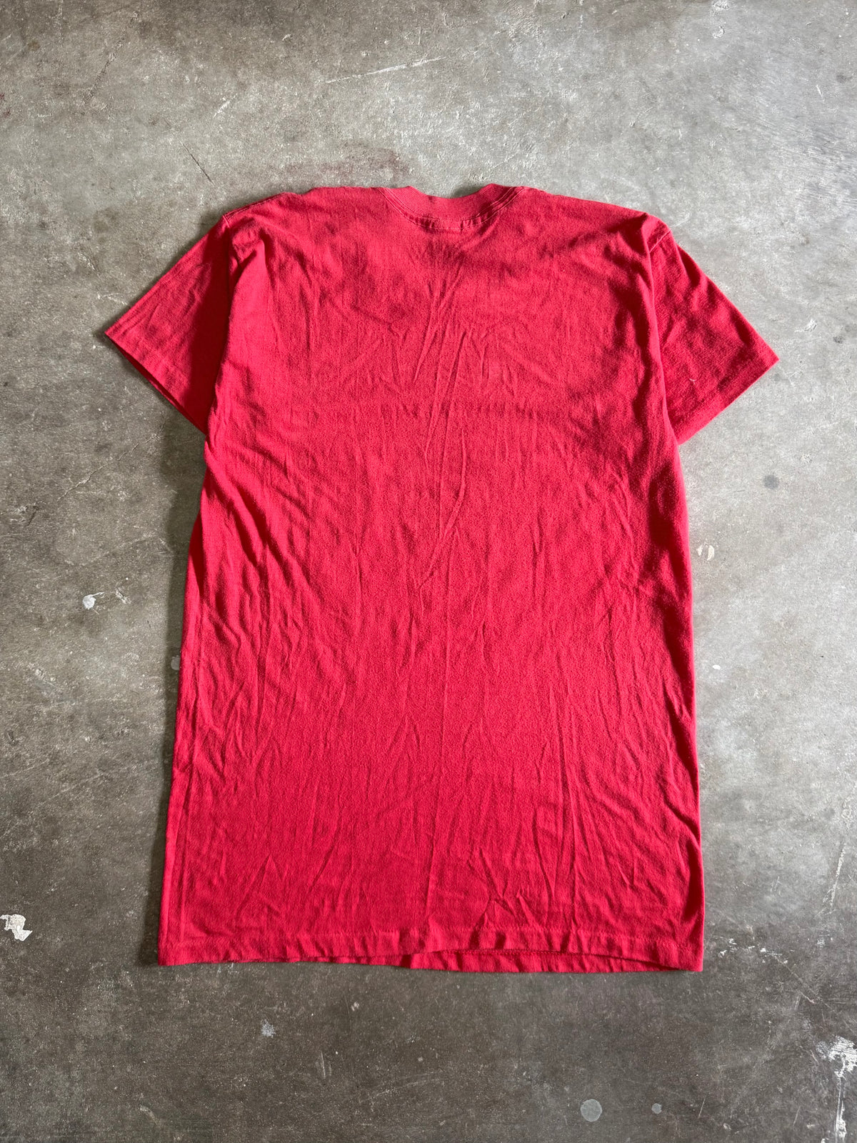 1960s Faded Red Selvaged Pocket Blank Tee (Medium)