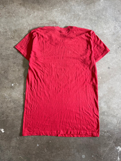 1960s Faded Red Selvaged Pocket Blank Tee (Medium)