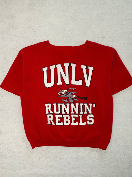 1990s Cropped & Chopped UNLV Rebels Crewneck Tee [XL]