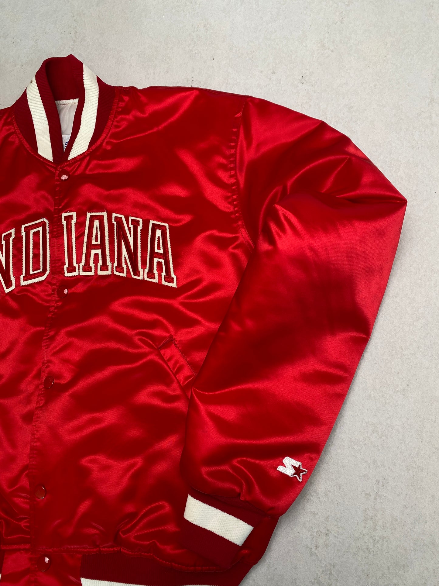 1980s Indiana Hoosiers Satin Starter Jacket [L]