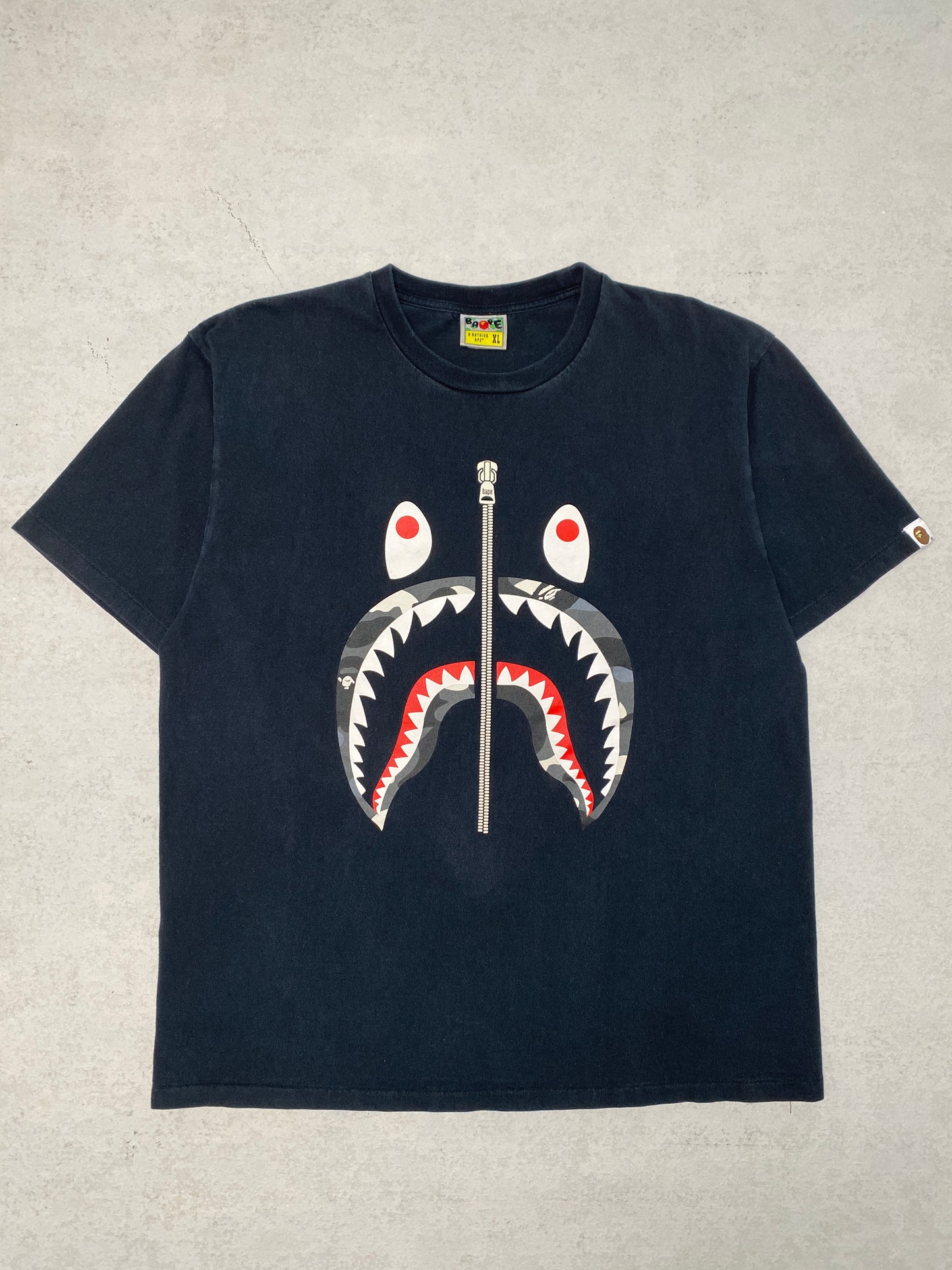 1990s Bathing Ape Camo Shark Tee [L]