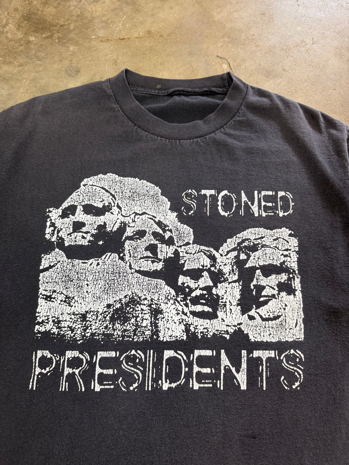 2000s Faded Stoned Presidents Tee (Large)