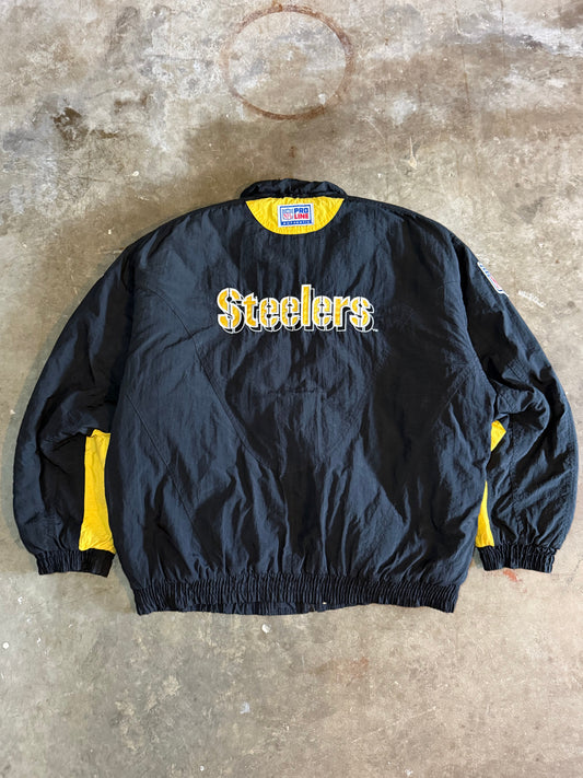1990s Pittsburgh Steelers Reebok Puffer Jacket (Large)