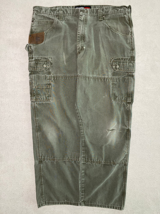 1990s Olive Wrangler Riggs Cargo Workwear Pants [40x32]