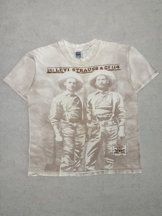 1990s Big E Levi’s Cowboy All Over Print Tee [M]