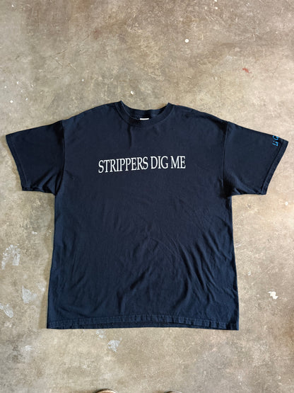 2000s Strippers Dig Me Text Tee (X-Large)