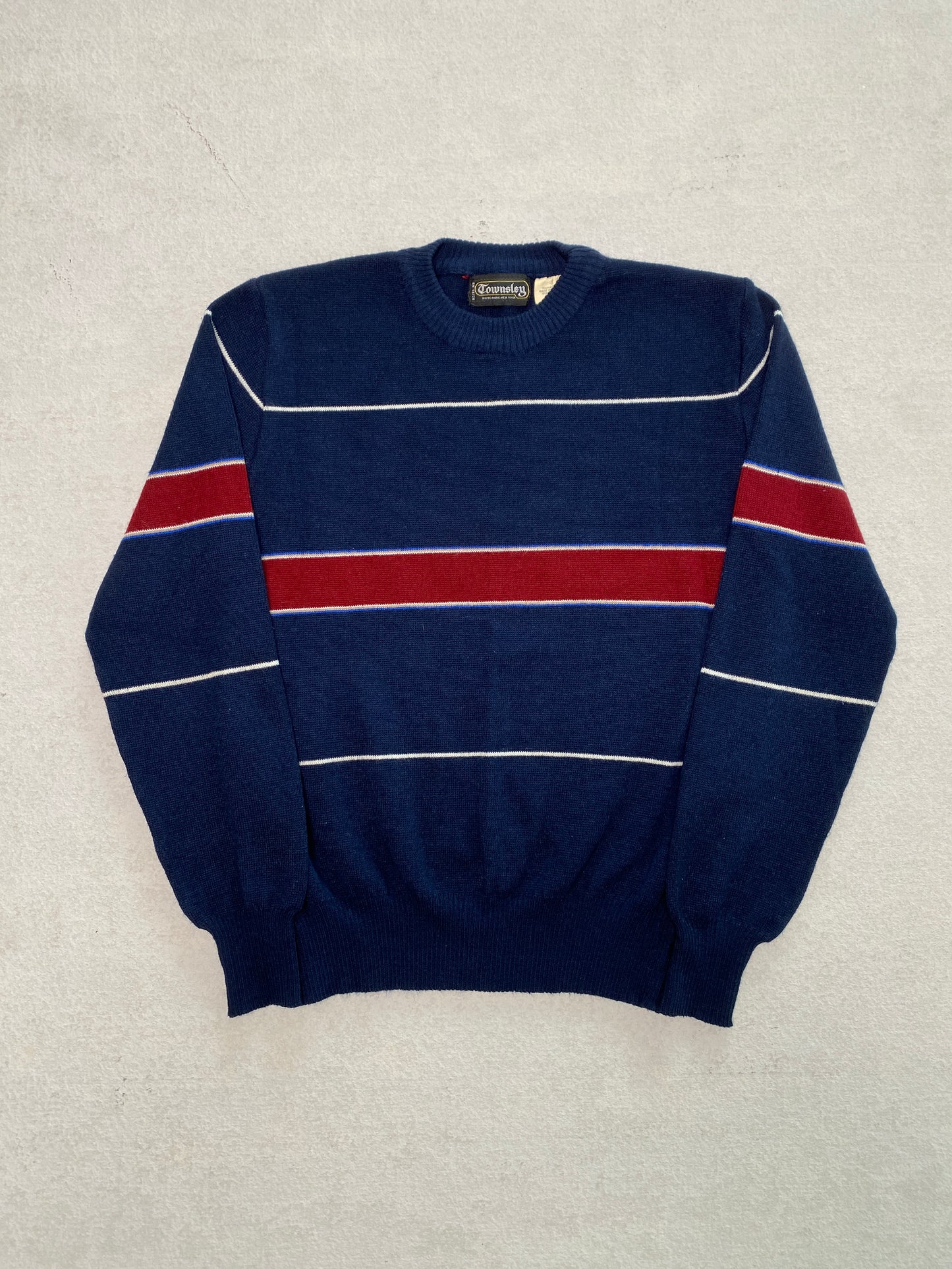 1980s Townsley Acrylic Striped Sweater [S]