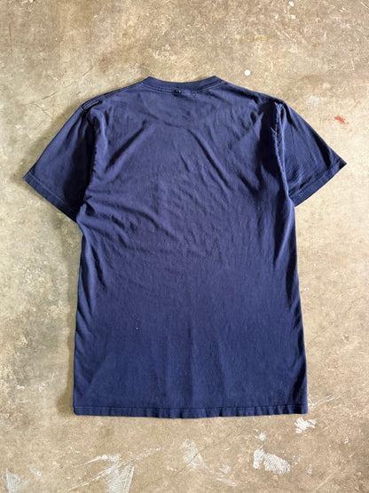 1990s Faded Navy Blank Pocket Tee (Large)