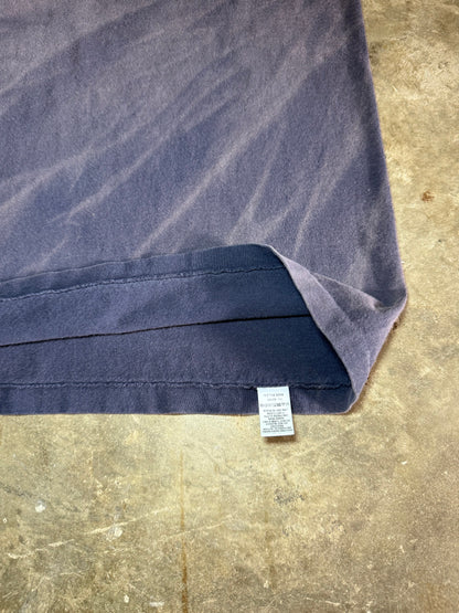 1990s Faded Navy Ghost Pocket Blank Tee (Large)