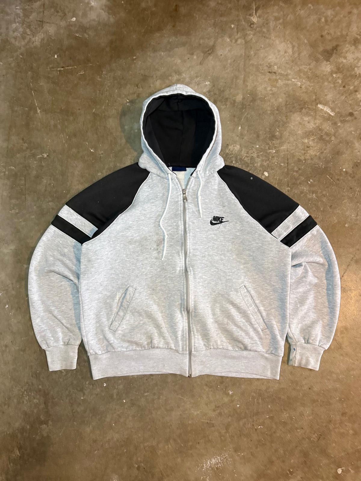 1980s Gray Nike Zip-Up Jacket (X-Large)