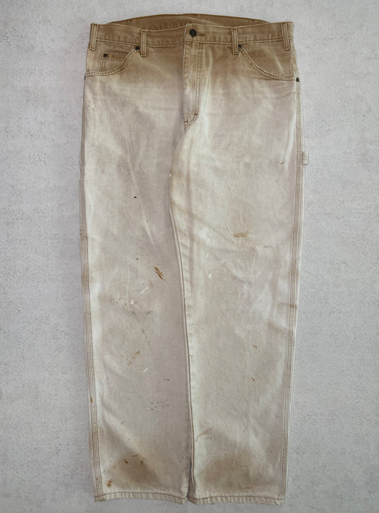 1990s Faded Tan Dickie Workwear Pants [36x34]