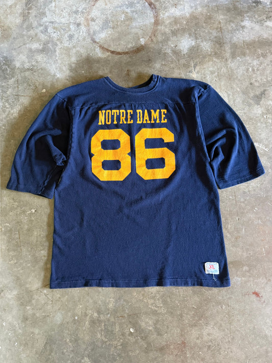 1970s Notre Dame 86 Champion Jersey Tee (X-Large)