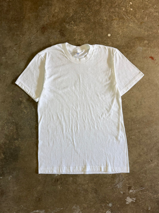 1980s Single Stitch White Tee (Medium)