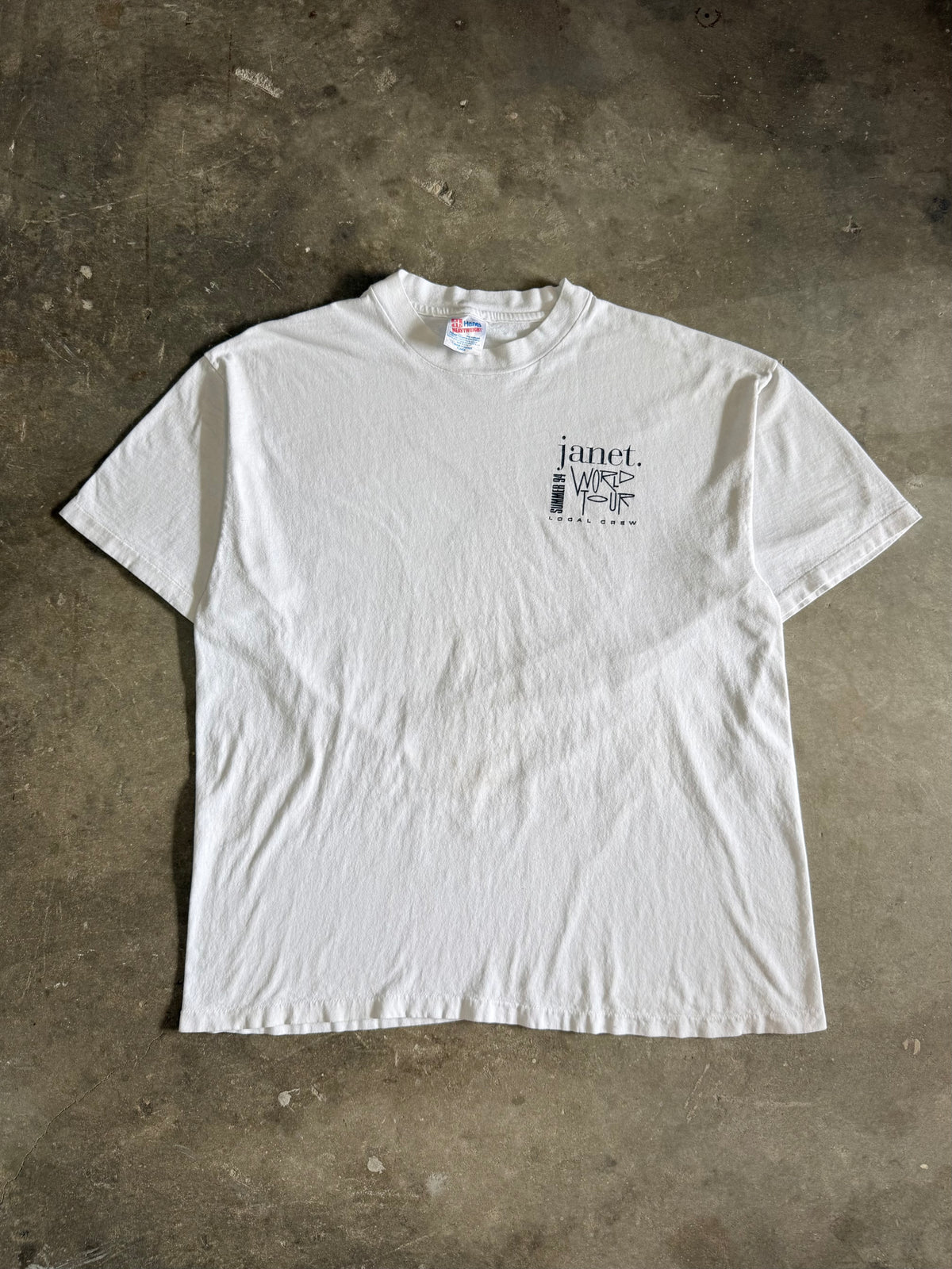 1994 Janet Jackson World Tour Local Crew Tee (X-Large)