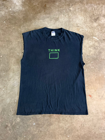 2000s Think Outside The Box Cutoff Tee (Large)