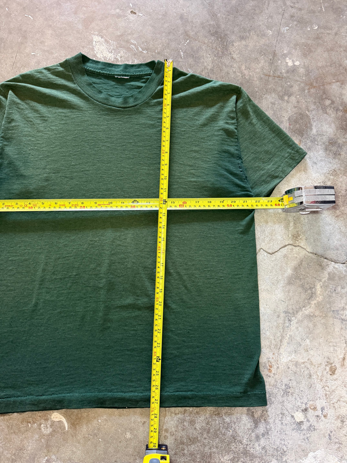 1990s Faded Green Blank Tee (X-Large)